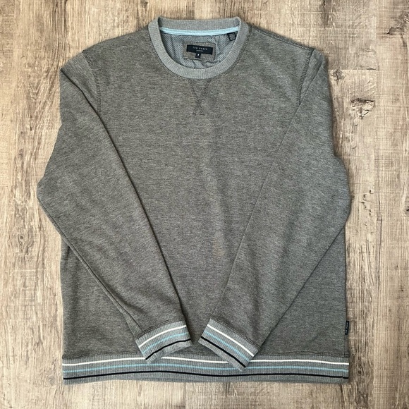 Ted baker Gray Crew Neck Sweater size xl 5 - Picture 1 of 8